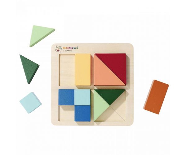 Eichhorn: Fa Montessori Szín- és Formakirakó – Logikai játék kis kezeknek - Simba Toys