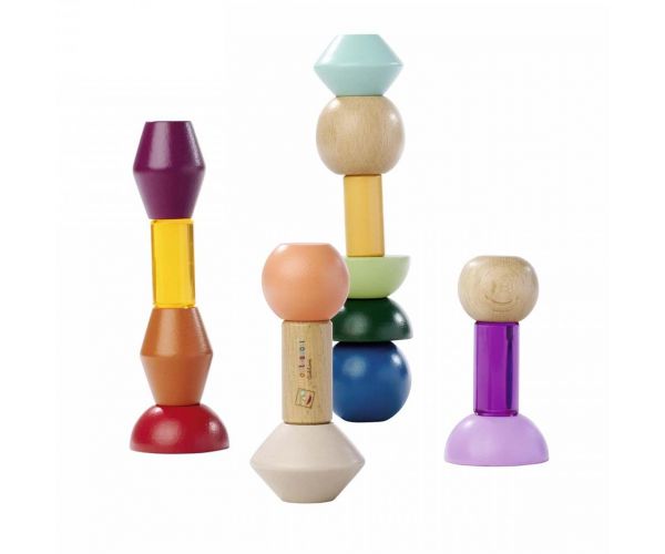 Eichhorn: Fa Montessori Toronyépítő Formák – Kreatív egyensúlyozó játék - Simba Toys