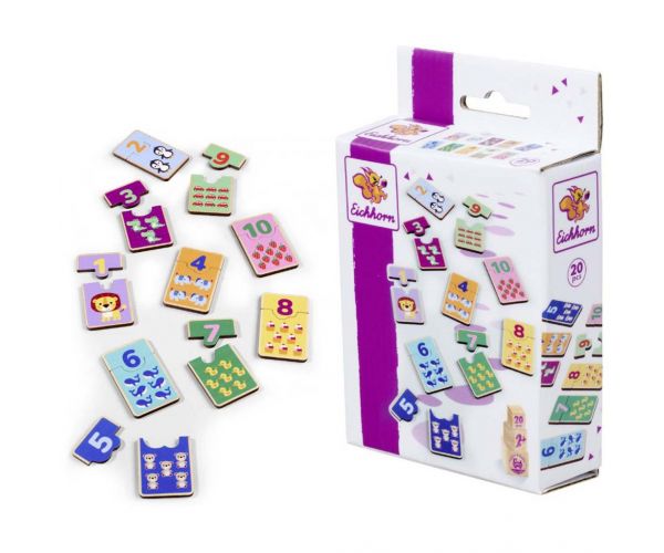 Eichhorn: Fa Számos Puzzle – Állatos párosító játék - Simba Toys