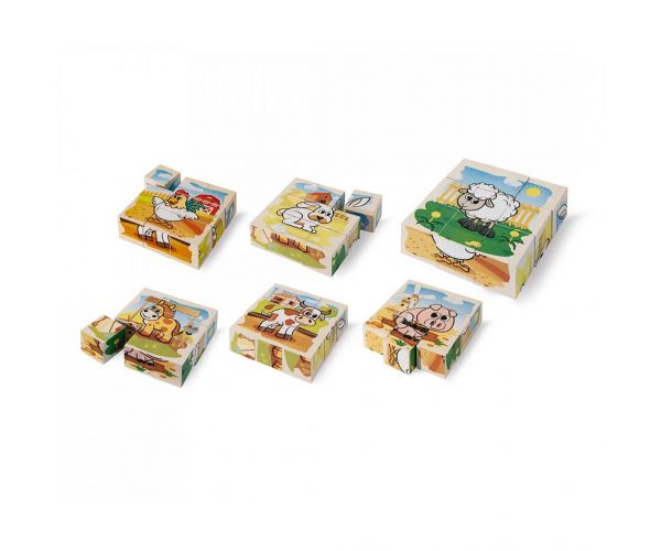 Eichhorn: Fa Kockakirakó – Háziállatos puzzle kicsiknek - Simba Toys