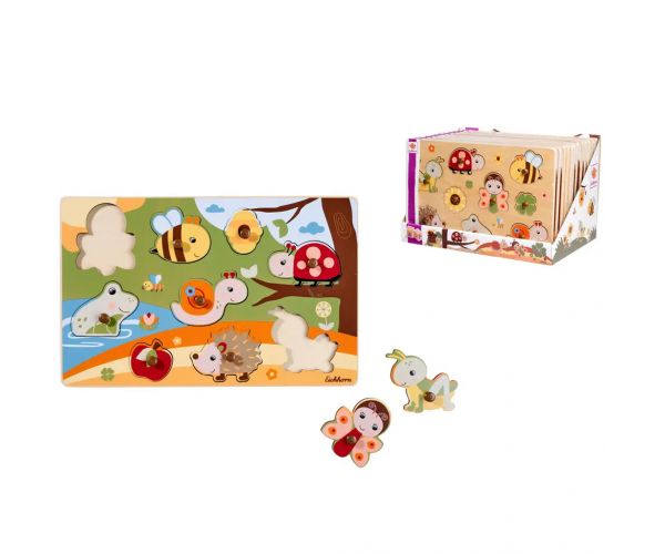 Eichhorn: Fa állatos fogantyús puzzle többféle változatban 1db - Simba Toys