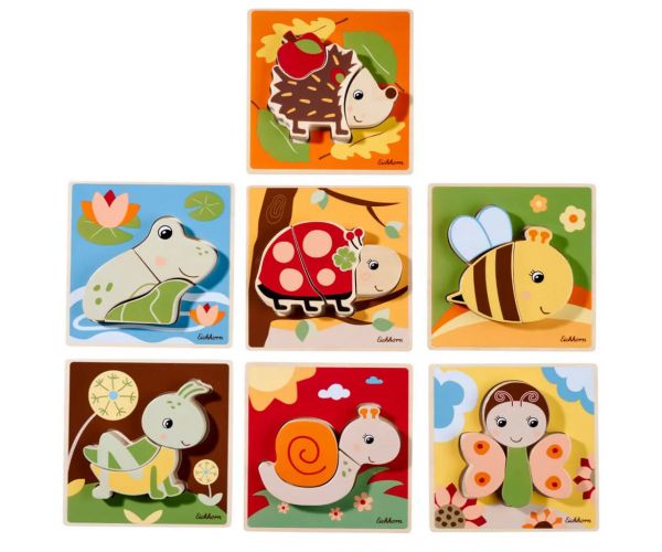 Eichhorn: Fa állatos puzzle többféle változatban 1db - Simba Toys