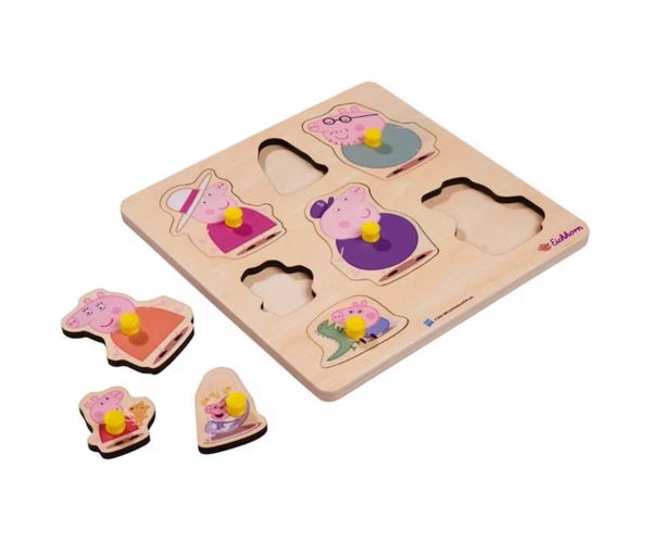 Eichhorn: Peppa malac fa fogantyús formaillesztő puzzle