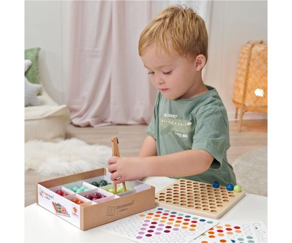Eichhorn: Montessori Csipeszes golyókirakó fejlesztőjáték