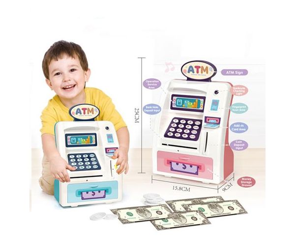 Elektromos bébi ATM automata fénnyel és hanggal