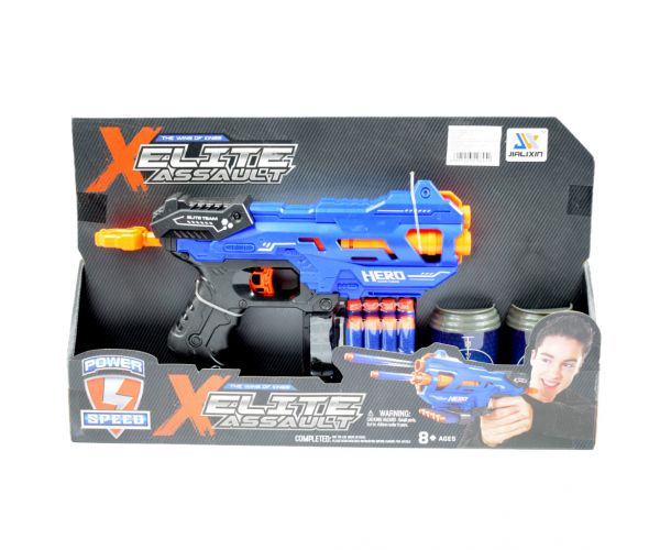 Elite Assault: Szivacslövő fegyver szett töltényekkel 29x15cm