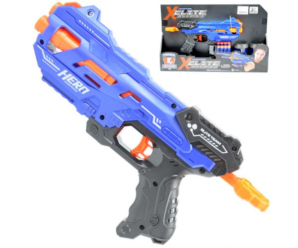 Elite Assault: Szivacslövő fegyver szett töltényekkel 29x15cm