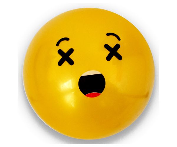 Emoji mintás gumilabda többféle változatban 23cm