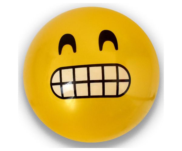 Emoji mintás gumilabda többféle változatban 23cm