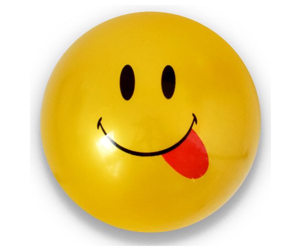 Emoji mintás gumilabda többféle változatban 23cm