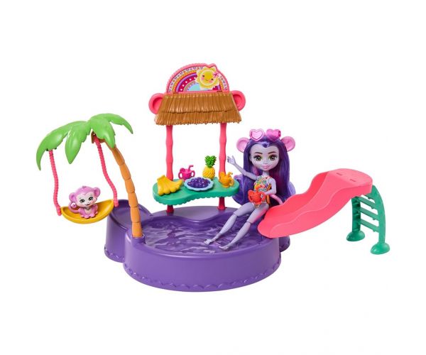 Enchantimals: Majmóca medencés bulija játékszett - Mattel