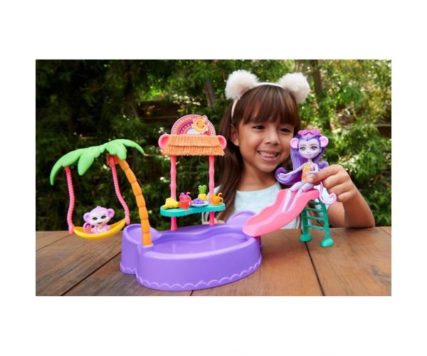 Enchantimals: Majmóca medencés bulija játékszett - Mattel