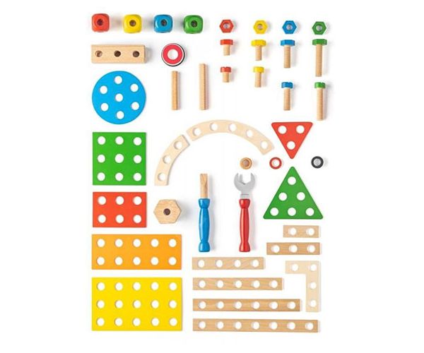 Engineer fa építõjáték szett - Woodyland