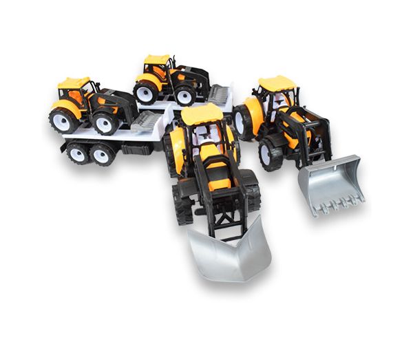 Engineering Truck: 2 részes traktor szett trélerrel és munkagéppel 46cm