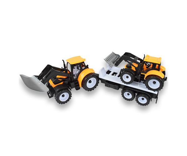 Engineering Truck: 2 részes traktor szett trélerrel és munkagéppel 46cm