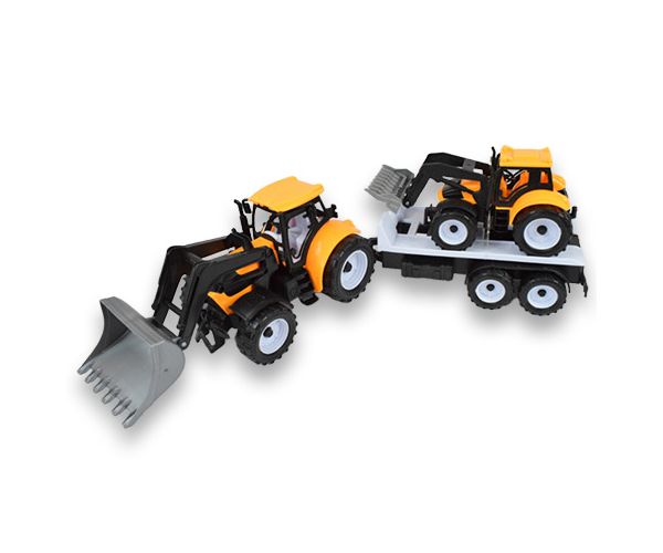Engineering Truck: 2 részes traktor szett trélerrel és munkagéppel 46cm
