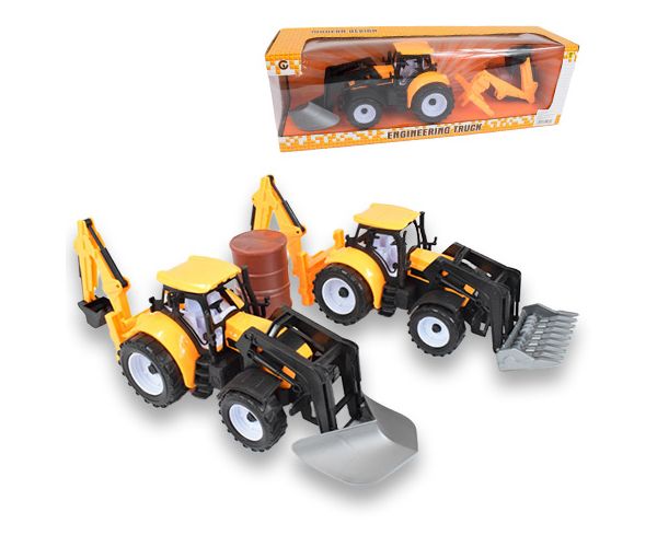 Engineering Truck: Kotrórakodó traktor munkagép kétféle változatban 39cm