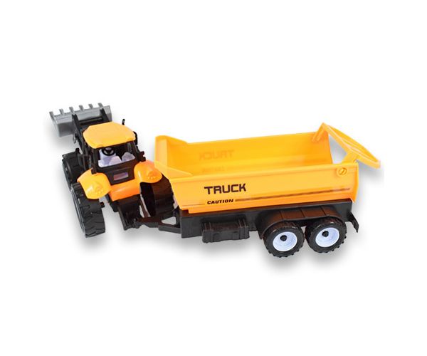 Engineering Truck: Kotró traktor munkagép utánfutóval 45cm