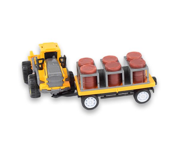 Engineering Truck: Traktor olajoshordókkal és utánfutóval 24cm