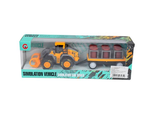 Engineering Truck: Traktor olajoshordókkal és utánfutóval 24cm