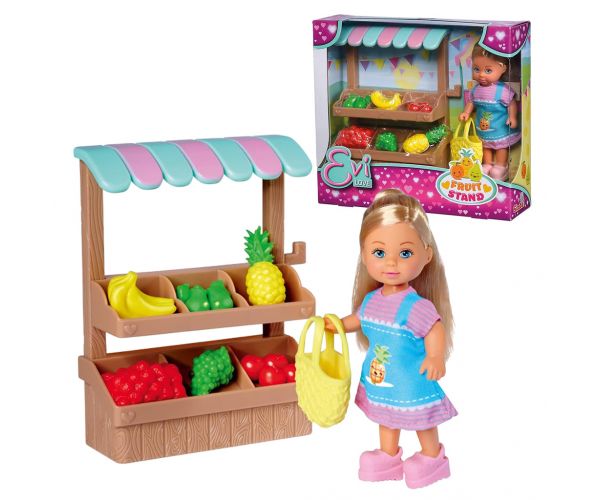 Évi Love: Évi baba gyümölcs standdal játékszett - Simba Toys