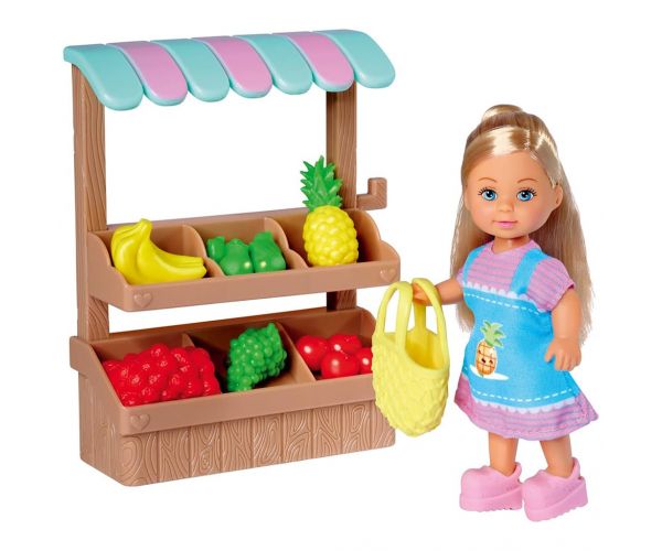 Évi Love: Évi baba gyümölcs standdal játékszett - Simba Toys