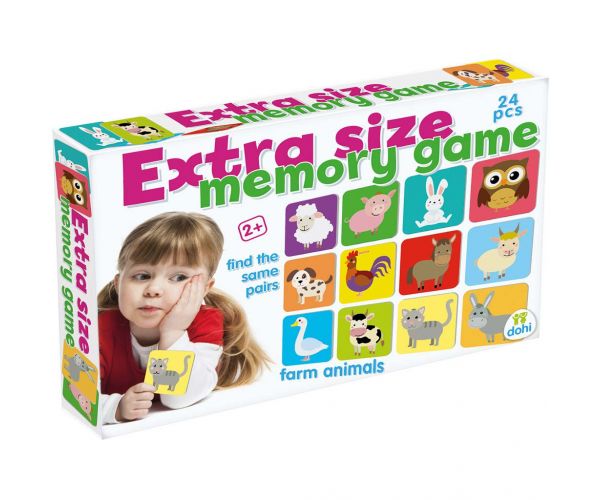 Extra Méretű Memóriajáték - Farm Állatok