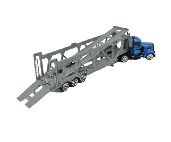 City Truck: Modrý kamión na prepravu áut 22 cm