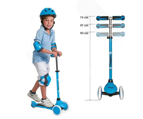 On and Go modrá kolobežka s tromi kolesami - Mondo Toys