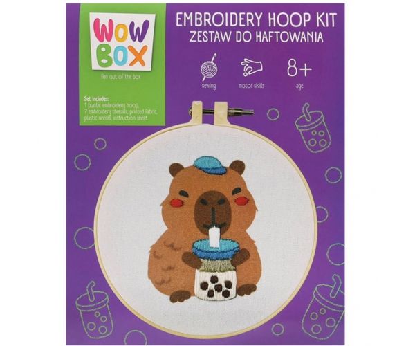 WowBox Vyšívací súprava - Capybara Bubbe Tea