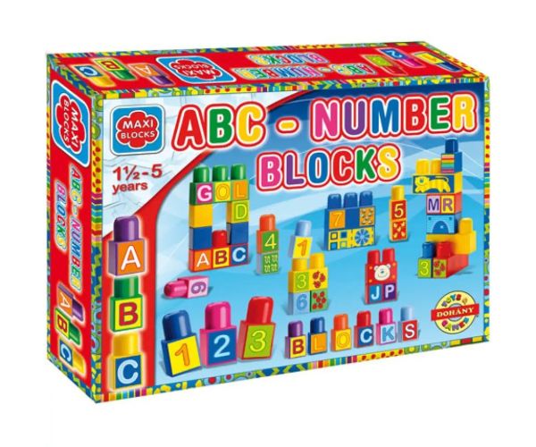 Maxi Blocks ABC stavebné kocky 64ks - D-Toys