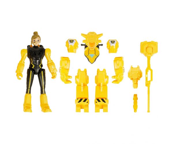 Quantum Heroes: Dinoster Delby akčná figura so žltým brnením 20 cm