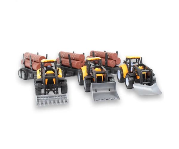 Engineering Truck: Traktor s vlečkou na drevo v rôznych verziách 43 cm