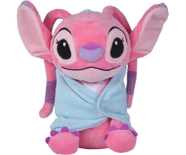Disney Stitch Anjel plyšová figúrka s prikrývkou 25 cm - Simba Toys