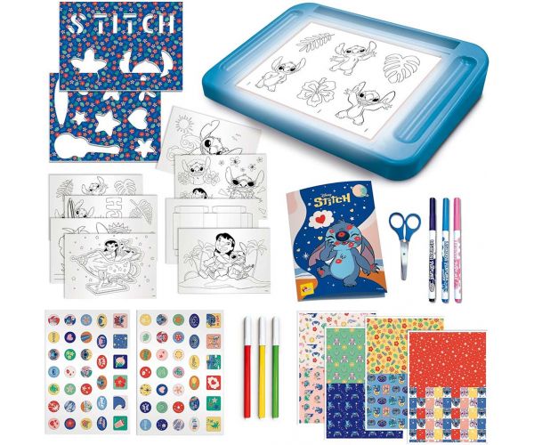 Disney Stitch kresliaca súprava so svietiacou kresliacou tabuľou - Lisciani