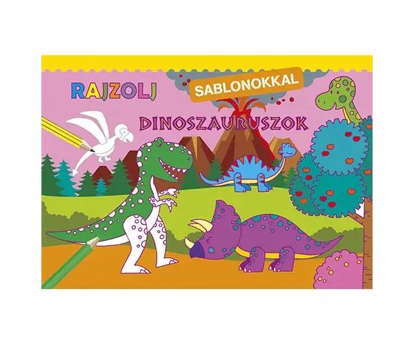 Kresli s šablónami - Dinosaurové omaľovánky