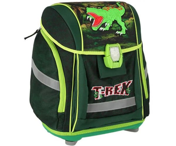 Spirit: T-Rex školská taška s 3D vzorom a s LED, batoh 5 dielny set