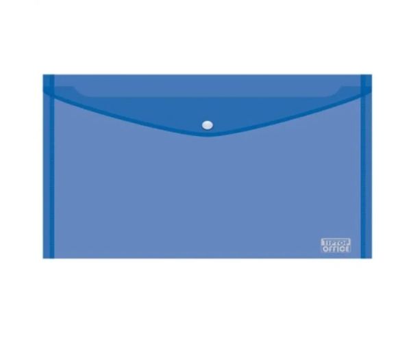 Spirit: Modrý transparentný plastový priečinok na dokumenty 235x115mm