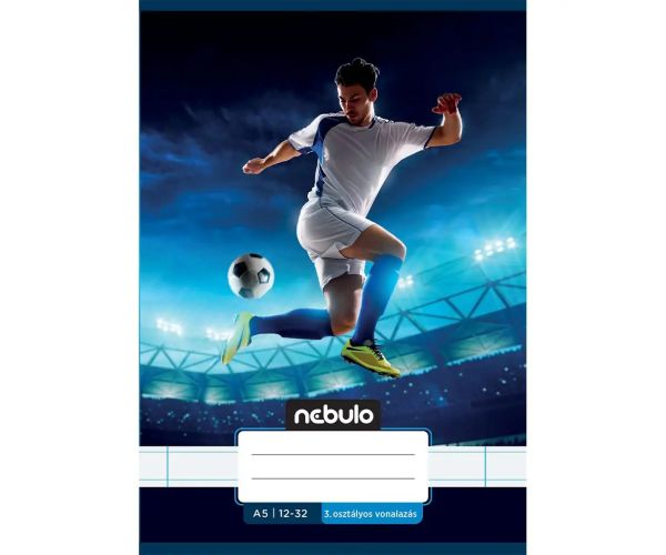 Nebulo: Zošit pre 3. ročník s linajkami A5 12-32 Štýlové vzory - Futbalista