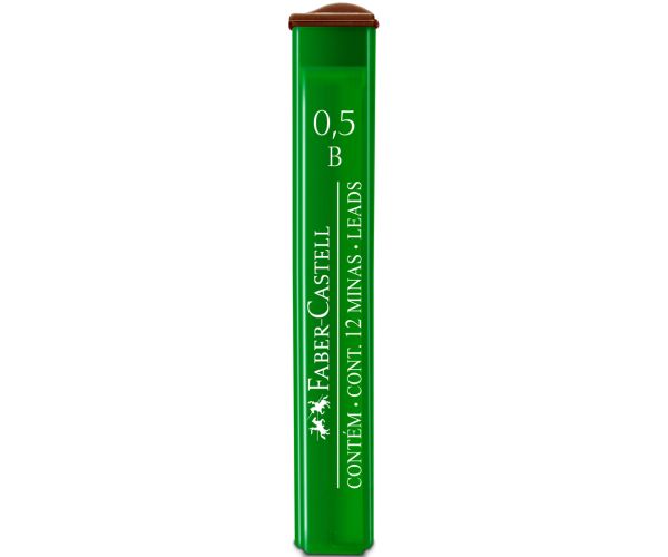 Faber-Castell: Náplň do mechanickej ceruzky, 12 ks, 0,5 mm, B