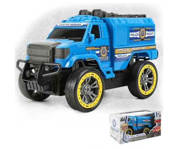 RC Off-Road policajné vozidlo na diaľkové ovládanie so 4 rôznymi funkciami