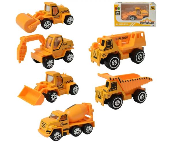 TruckMan: Stavebný kamión v rôznych variantoch 6,5cm 1ks