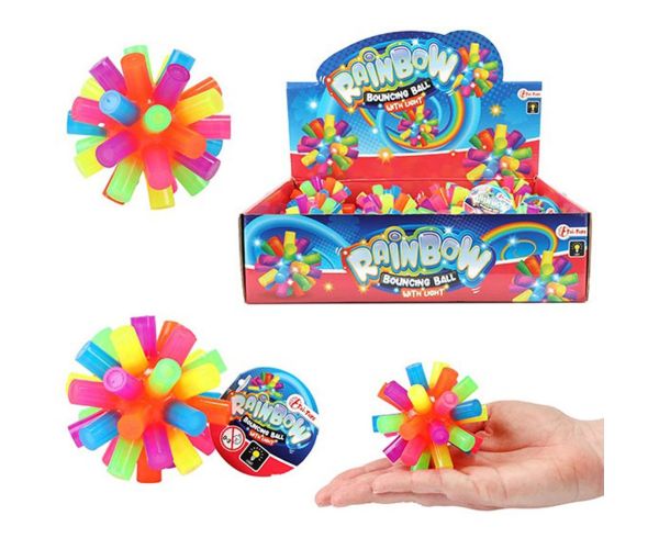 Fun Dúhová svietiaca odrážajúca guľa 1ks
