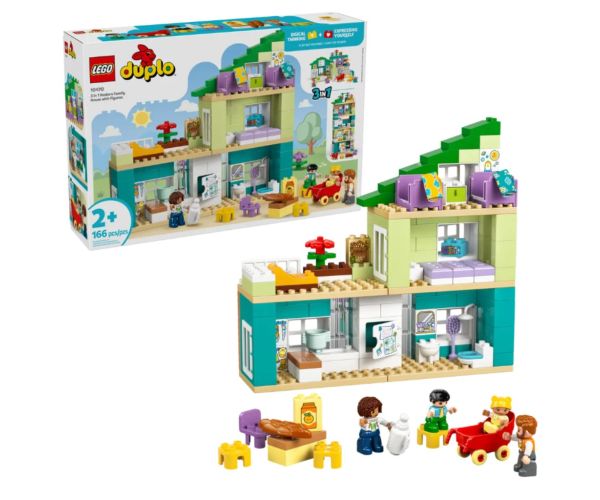 LEGO® DUPLO®: 3 v 1 moderný rodinný dom s figúrkami (10470)