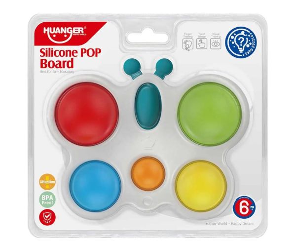 Happy World: Pop it! Ukludňujúci motýľ kamarát rozvojová hračka pre bábätká