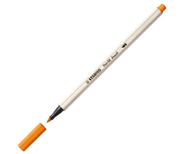 Stabilo: Pen 68 brush fixka v oranžovej farbe
