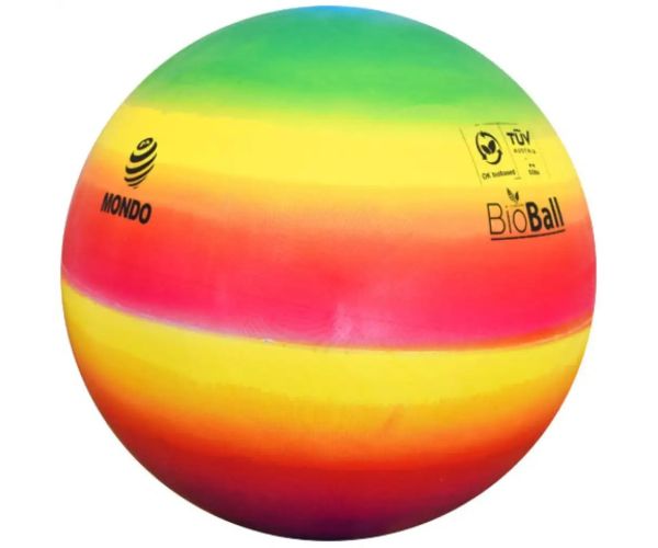Gumová lopta BioBall s dúhovým vzorom 23cm