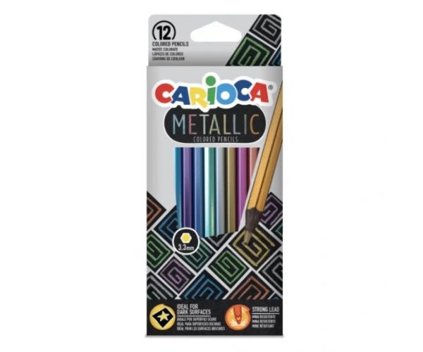 Metallic 12 dielny set farebných ceruziek - Carioca