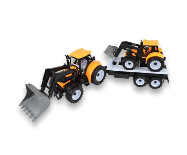 Engineering Truck: 2-dielna súprava Traktor s prívesom a pracovným strojom 46cm