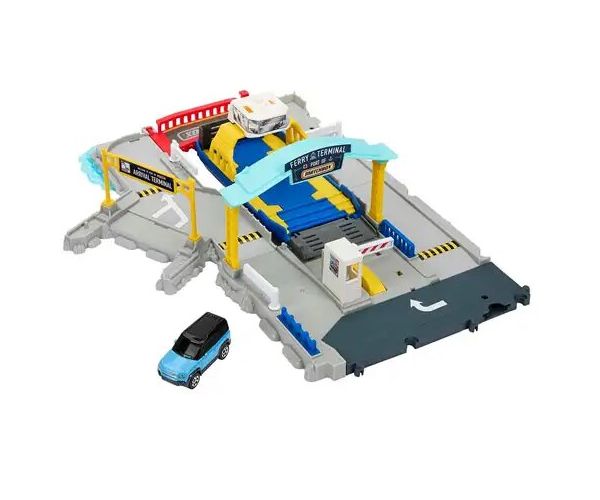 Matchbox: Prístav trajektov hrací set s autíčkom - Mattel